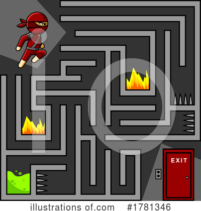 Royalty-Free (RF) Maze Clipart Illustration by Hit Toon - Stock Sample #1781346