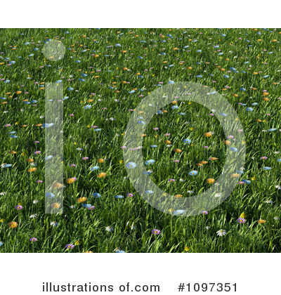 Royalty-Free (RF) Meadow Clipart Illustration by KJ Pargeter - Stock Sample #1097351