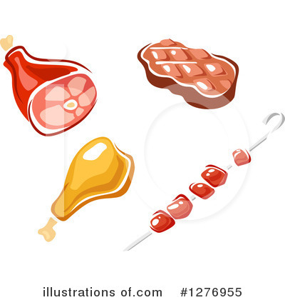 Shish Kebab Clipart #1276955 by Vector Tradition SM