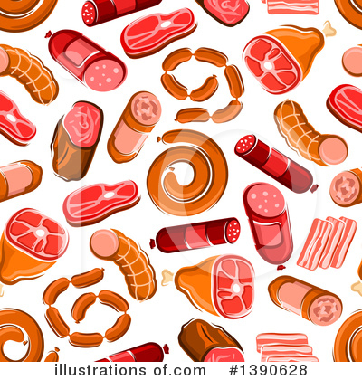 Salami Clipart #1390628 by Vector Tradition SM