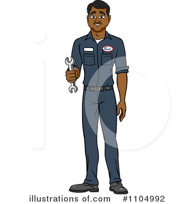 Royalty-Free (RF) Mechanic Clipart Illustration by Cartoon Solutions - Stock Sample #1104992