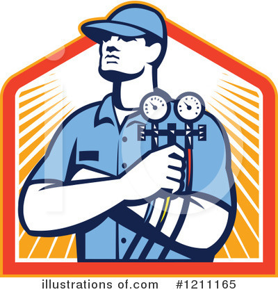 Royalty-Free (RF) Mechanic Clipart Illustration by patrimonio - Stock Sample #1211165