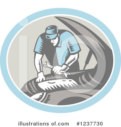 Royalty-Free (RF) Mechanic Clipart Illustration by patrimonio - Stock Sample #1237730
