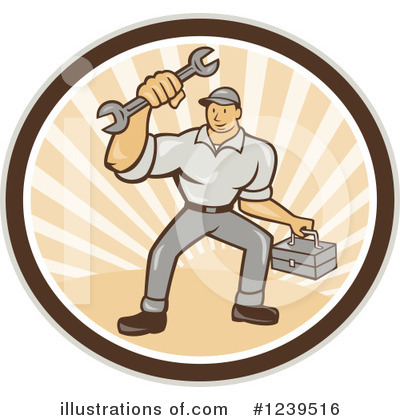 Royalty-Free (RF) Mechanic Clipart Illustration by patrimonio - Stock Sample #1239516