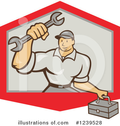 Royalty-Free (RF) Mechanic Clipart Illustration by patrimonio - Stock Sample #1239528