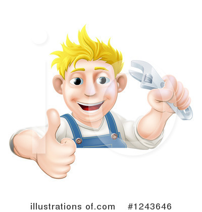 Royalty-Free (RF) Mechanic Clipart Illustration by AtStockIllustration - Stock Sample #1243646