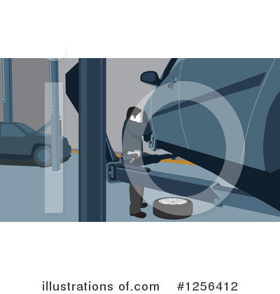 Royalty-Free (RF) Mechanic Clipart Illustration by David Rey - Stock Sample #1256412