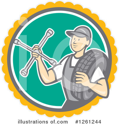 Royalty-Free (RF) Mechanic Clipart Illustration by patrimonio - Stock Sample #1261244