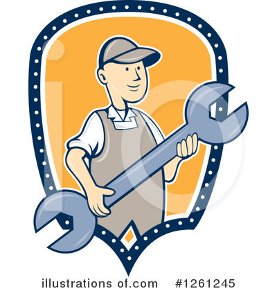 Royalty-Free (RF) Mechanic Clipart Illustration by patrimonio - Stock Sample #1261245