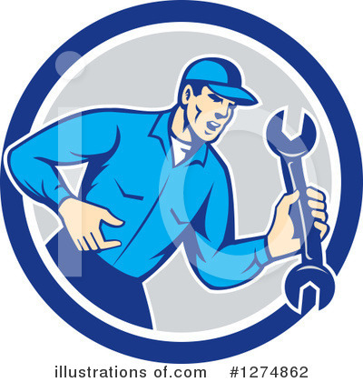 Royalty-Free (RF) Mechanic Clipart Illustration by patrimonio - Stock Sample #1274862