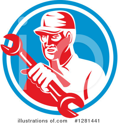 Royalty-Free (RF) Mechanic Clipart Illustration by patrimonio - Stock Sample #1281441