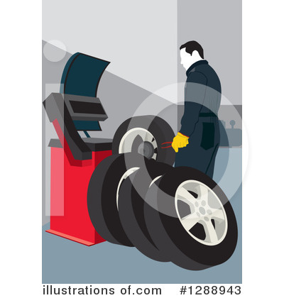 Royalty-Free (RF) Mechanic Clipart Illustration by David Rey - Stock Sample #1288943