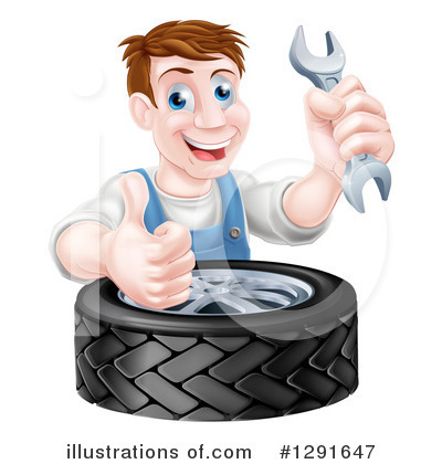 Royalty-Free (RF) Mechanic Clipart Illustration by AtStockIllustration - Stock Sample #1291647