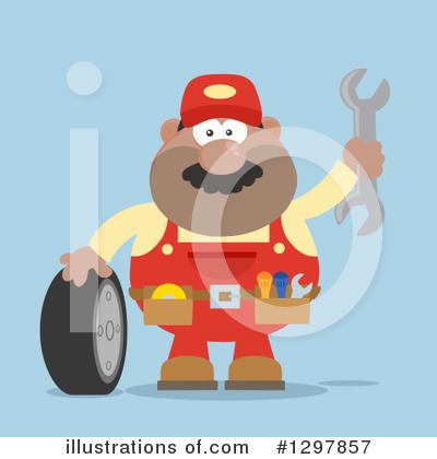 Royalty-Free (RF) Mechanic Clipart Illustration by Hit Toon - Stock Sample #1297857