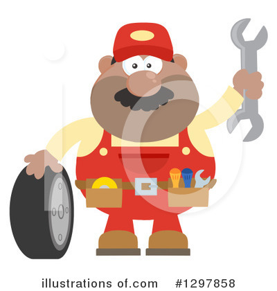 Royalty-Free (RF) Mechanic Clipart Illustration by Hit Toon - Stock Sample #1297858