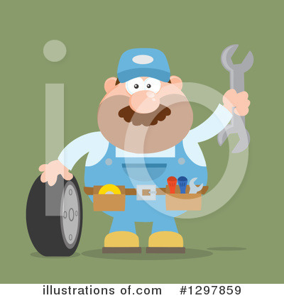 Royalty-Free (RF) Mechanic Clipart Illustration by Hit Toon - Stock Sample #1297859