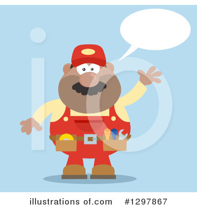 Royalty-Free (RF) Mechanic Clipart Illustration by Hit Toon - Stock Sample #1297867