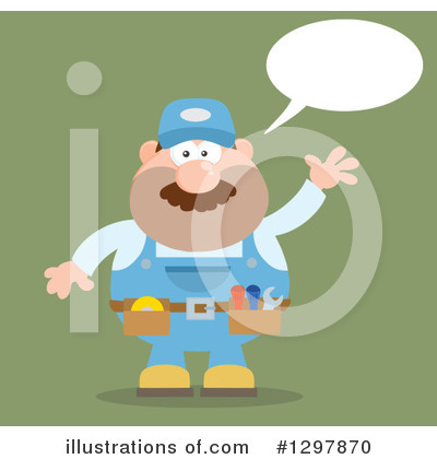 Royalty-Free (RF) Mechanic Clipart Illustration by Hit Toon - Stock Sample #1297870