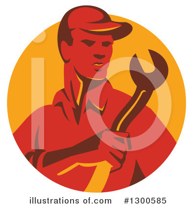 Royalty-Free (RF) Mechanic Clipart Illustration by patrimonio - Stock Sample #1300585