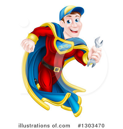 Super Man Clipart #1303470 by AtStockIllustration