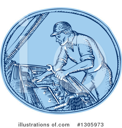 Royalty-Free (RF) Mechanic Clipart Illustration by patrimonio - Stock Sample #1305973