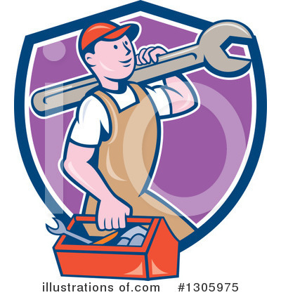 Royalty-Free (RF) Mechanic Clipart Illustration by patrimonio - Stock Sample #1305975