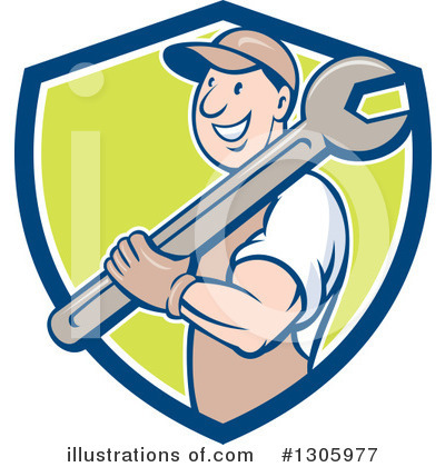 Royalty-Free (RF) Mechanic Clipart Illustration by patrimonio - Stock Sample #1305977