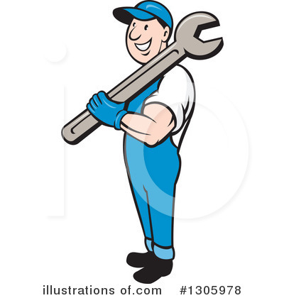 Royalty-Free (RF) Mechanic Clipart Illustration by patrimonio - Stock Sample #1305978