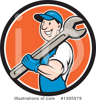 Royalty-Free (RF) Mechanic Clipart Illustration by patrimonio - Stock Sample #1305979