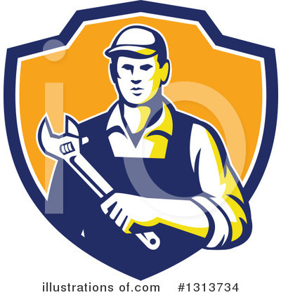 Royalty-Free (RF) Mechanic Clipart Illustration by patrimonio - Stock Sample #1313734