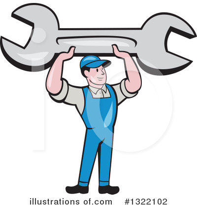 Royalty-Free (RF) Mechanic Clipart Illustration by patrimonio - Stock Sample #1322102