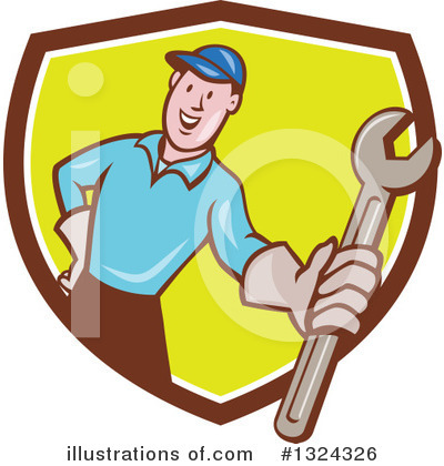 Royalty-Free (RF) Mechanic Clipart Illustration by patrimonio - Stock Sample #1324326