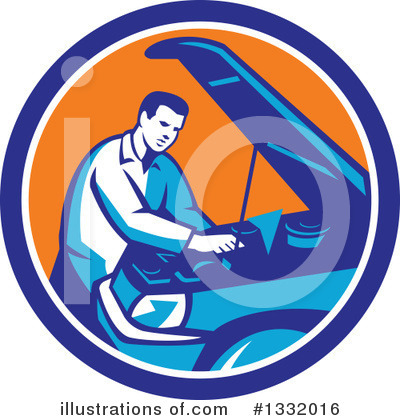 Royalty-Free (RF) Mechanic Clipart Illustration by patrimonio - Stock Sample #1332016