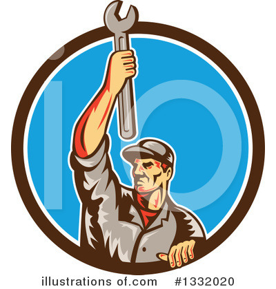 Royalty-Free (RF) Mechanic Clipart Illustration by patrimonio - Stock Sample #1332020