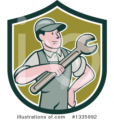 Royalty-Free (RF) Mechanic Clipart Illustration by patrimonio - Stock Sample #1335992