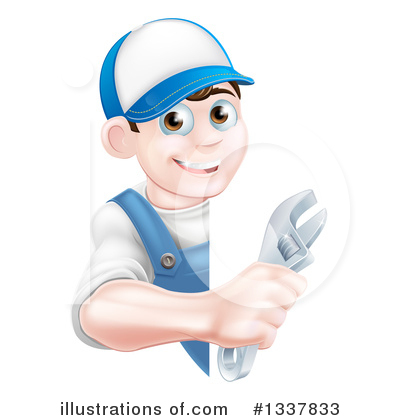 Royalty-Free (RF) Mechanic Clipart Illustration by AtStockIllustration - Stock Sample #1337833