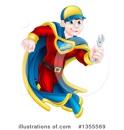 Super Man Clipart #1355569 by AtStockIllustration