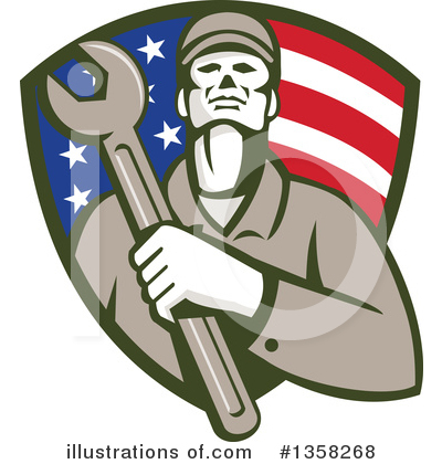 American Flag Clipart #1358268 by patrimonio