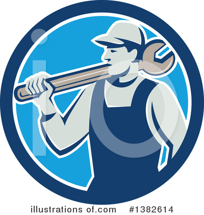 Royalty-Free (RF) Mechanic Clipart Illustration by patrimonio - Stock Sample #1382614