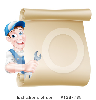 Royalty-Free (RF) Mechanic Clipart Illustration by AtStockIllustration - Stock Sample #1387788