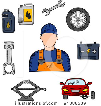 Mechanic Clipart #1388509 by Vector Tradition SM