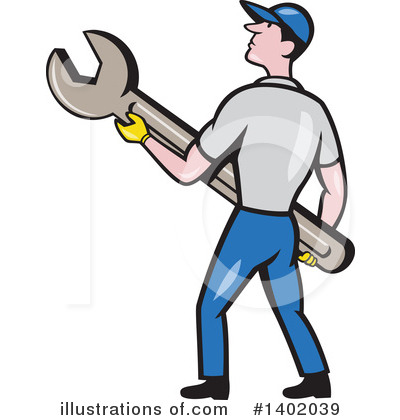Royalty-Free (RF) Mechanic Clipart Illustration by patrimonio - Stock Sample #1402039