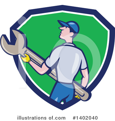 Royalty-Free (RF) Mechanic Clipart Illustration by patrimonio - Stock Sample #1402040