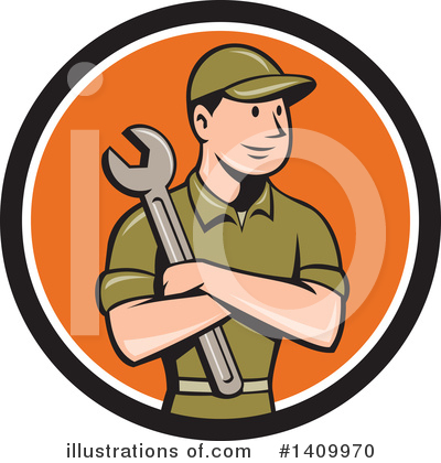 Royalty-Free (RF) Mechanic Clipart Illustration by patrimonio - Stock Sample #1409970