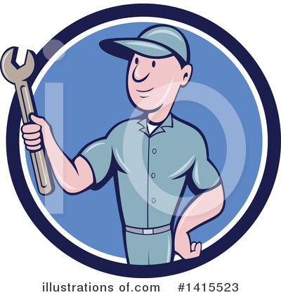 Royalty-Free (RF) Mechanic Clipart Illustration by patrimonio - Stock Sample #1415523