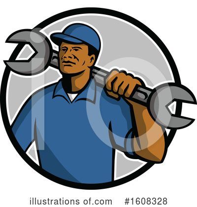 Wrench Clipart #1608328 by patrimonio
