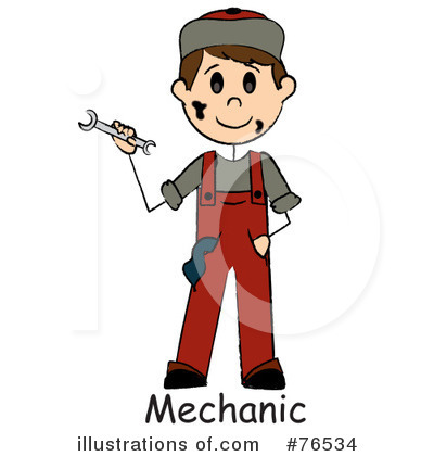 Royalty-Free (RF) Mechanic Clipart Illustration by Pams Clipart - Stock Sample #76534