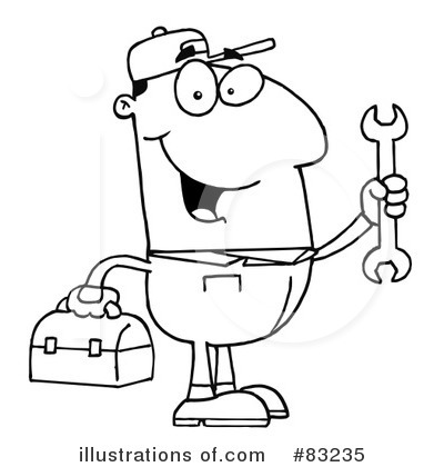 Royalty-Free (RF) Mechanic Clipart Illustration by Hit Toon - Stock Sample #83235