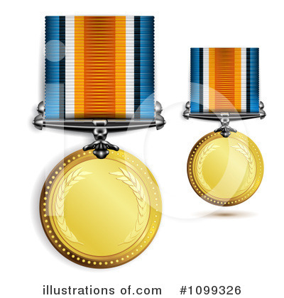 Royalty-Free (RF) Medal Clipart Illustration by merlinul - Stock Sample #1099326