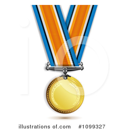 Royalty-Free (RF) Medal Clipart Illustration by merlinul - Stock Sample #1099327